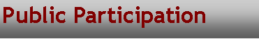 Text Box: Public Participation